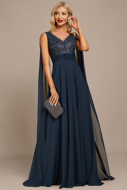 Robe Chic Longue Émeraude Élégante - gallery 2
