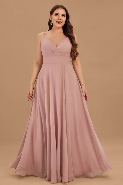 Robe Chic Longue Bordeaux Plissée - gallery 8