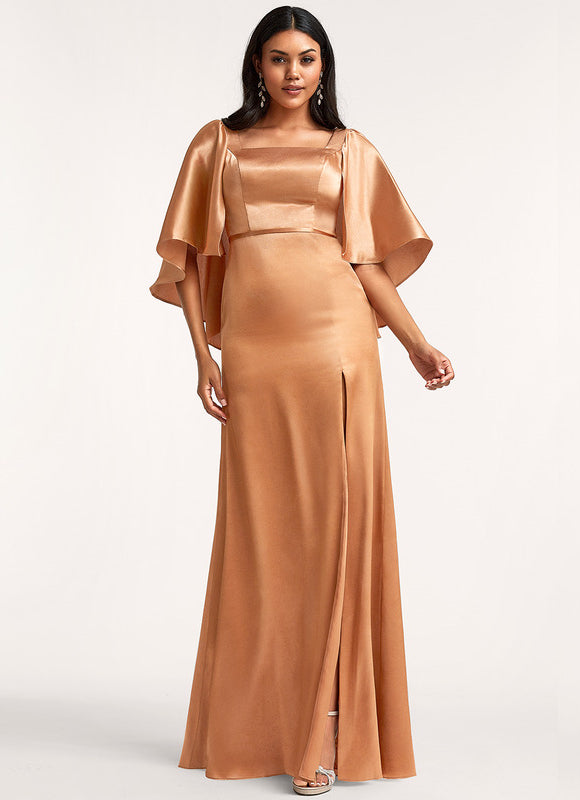 Robe Chic Satin Caramel