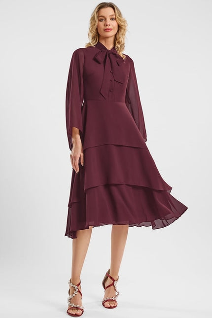 Robe Chic Cascade Bordeaux - gallery 1