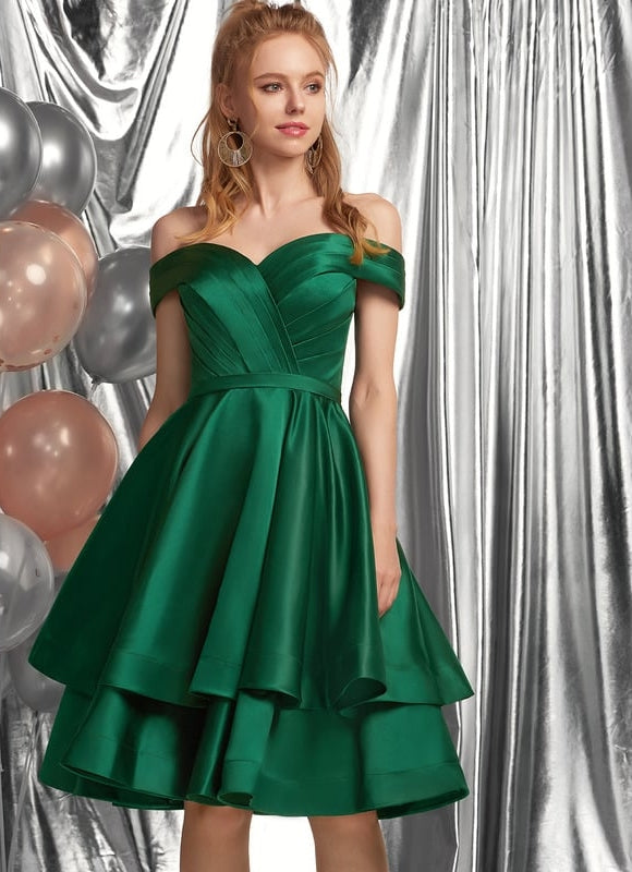 Robe Chic Satinée Trapèze - gallery 1