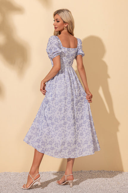Robe Chic Midi Rose Fleuri - gallery 2