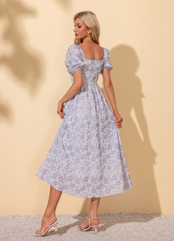 Robe Chic Midi Rose Fleuri - gallery 2