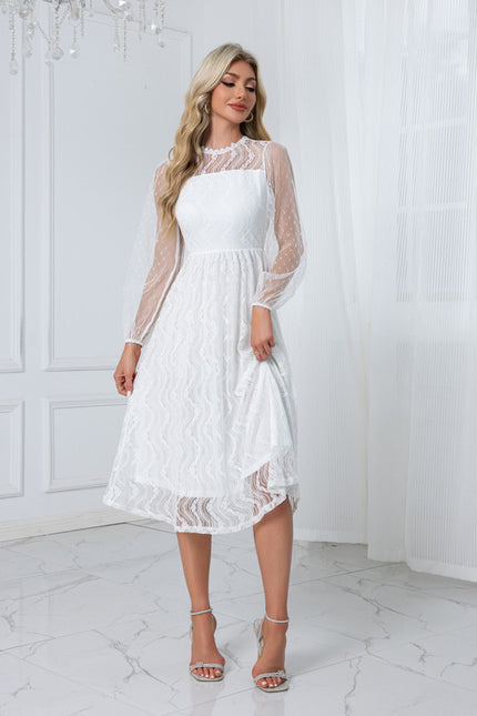 Robe Blanche Dentelle Chic - gallery 1