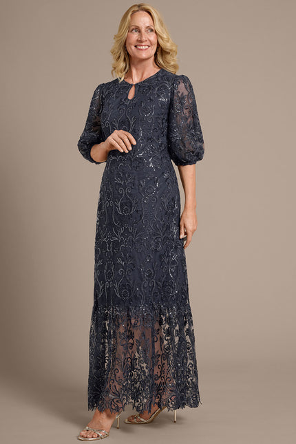 Robe Chic Dentelle Marine - gallery 5