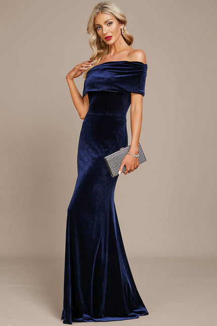 Robe Chic Velours Marine