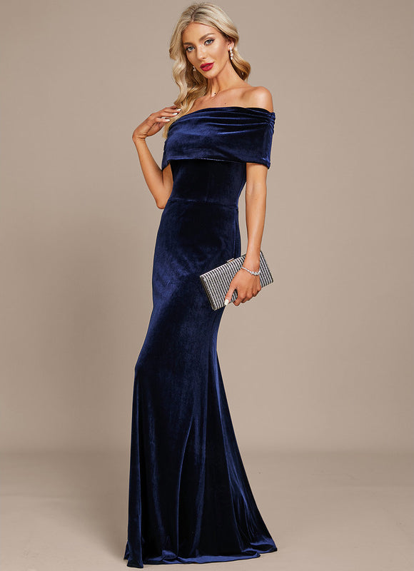 Robe Chic Velours Marine