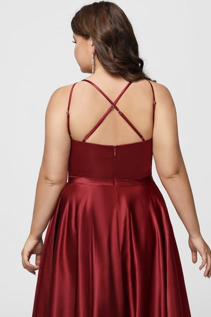Robe Chic Satiné Rubis Éthéré - gallery 9