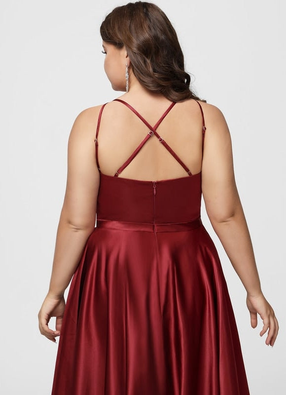 Robe Chic Satiné Rubis Éthéré - gallery 9