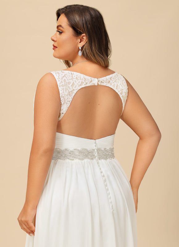Robe Chic Chiffon Traîne - gallery 9