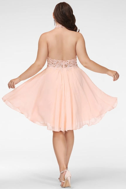Robe Chic Élégance Pêche - gallery 6