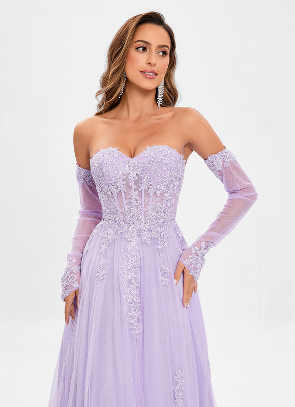 Robe Chic Événementielle Lavande - gallery 2