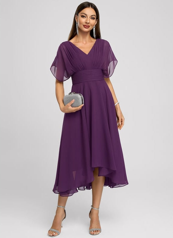 Robe Chic Asymétrique Vaporeuse - gallery 2