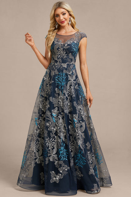 Robe Chic Florale Bleu Nuit - gallery 4
