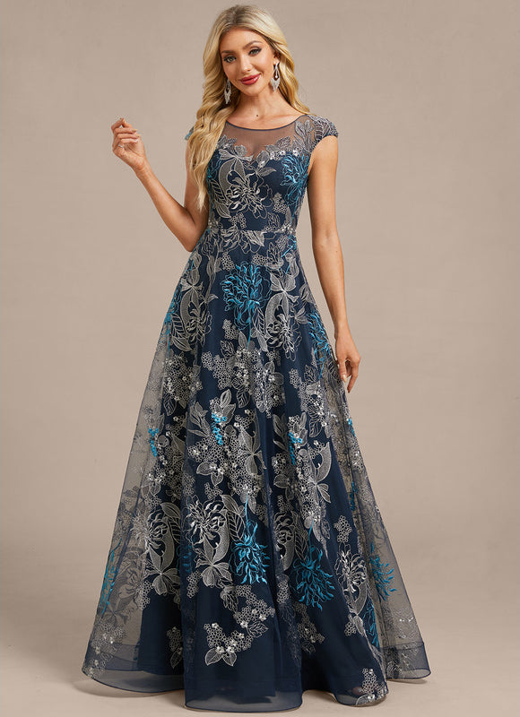 Robe Chic Florale Bleu Nuit - gallery 4