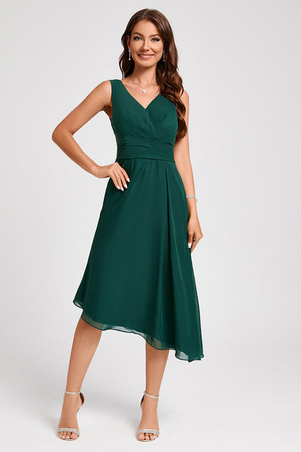 Robe De Cocktail Rouge Pour Mariage Chic - gallery 1