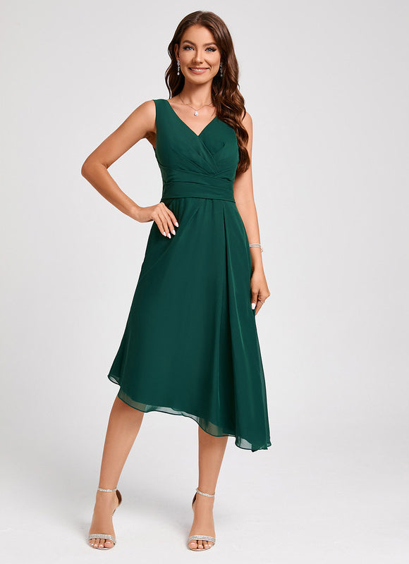 Robe De Cocktail Rouge Pour Mariage Chic - gallery 1