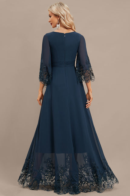Robe Chic Bleu Nuit Élégante - gallery 5