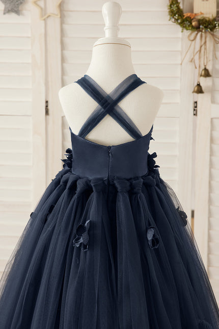 Robe Chic Bleu Nuit Princesse Tulle - gallery 4