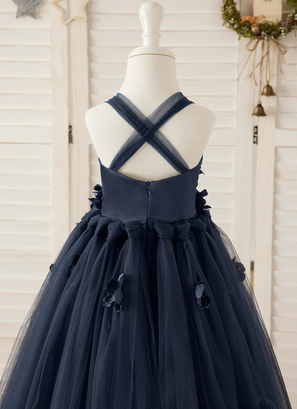 Robe Chic Bleu Nuit Princesse Tulle - gallery 4