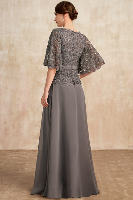 Robe Chic Élégante Grise - gallery 2