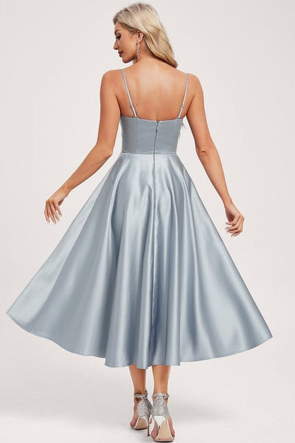 Robe Chic Satinée Aigue-Marine - gallery 4