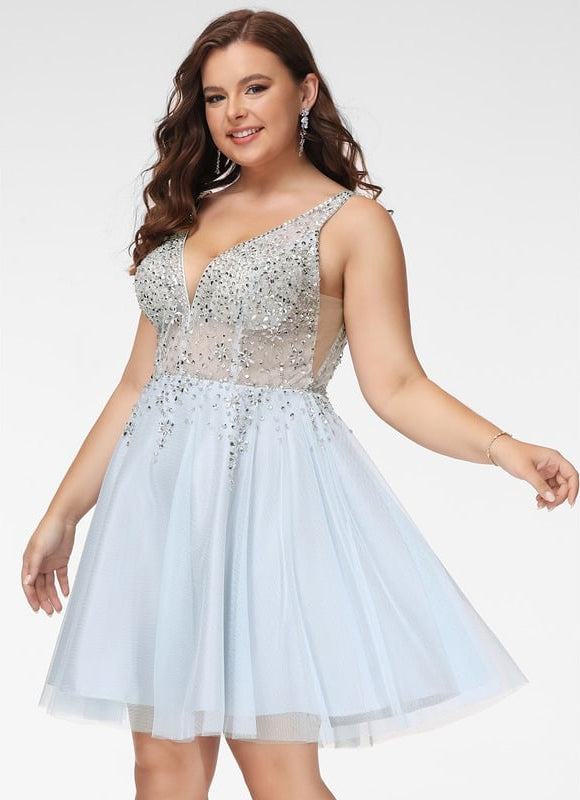 Robe De Soirée Chic Courte Avec Manche - gallery 5