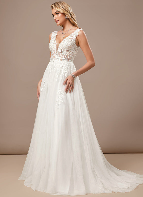 Robe Chic De Mariée Aérienne - gallery 2