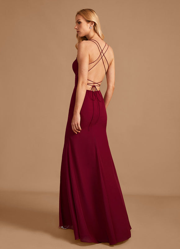 Robe Chic Rouge Élégant Longueur - gallery 7