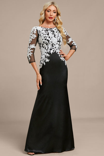Robe Chic Noire Ornée - gallery 5