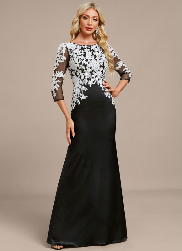 Robe Chic Noire Ornée - gallery 5