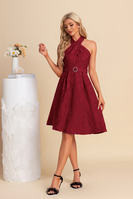 Robe Chic Trapèze Jacquard - gallery 1