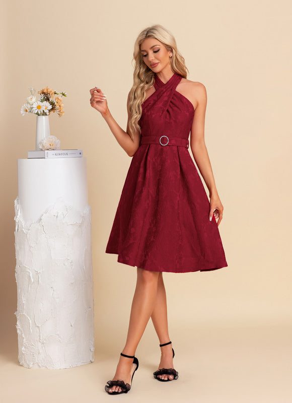 Robe Chic Trapèze Jacquard - gallery 1