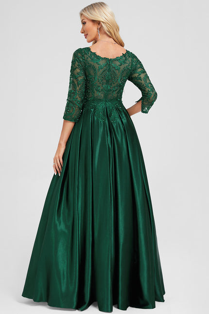 Robe Chic Éclat Soyeux Émeraude - gallery 4