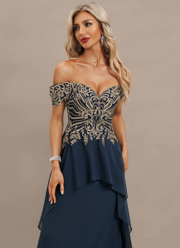 Robe Chic Élégance Marine Ornée - gallery 1