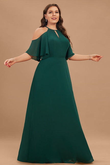 Robe Chic Vert Émeraude Longue - gallery 4