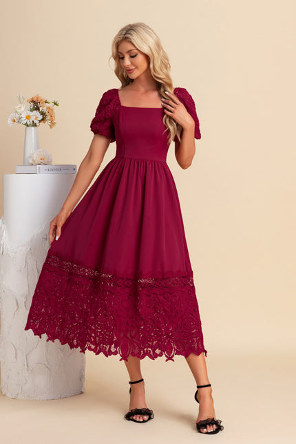 Robe Chic Bordeaux Romantique - gallery 4