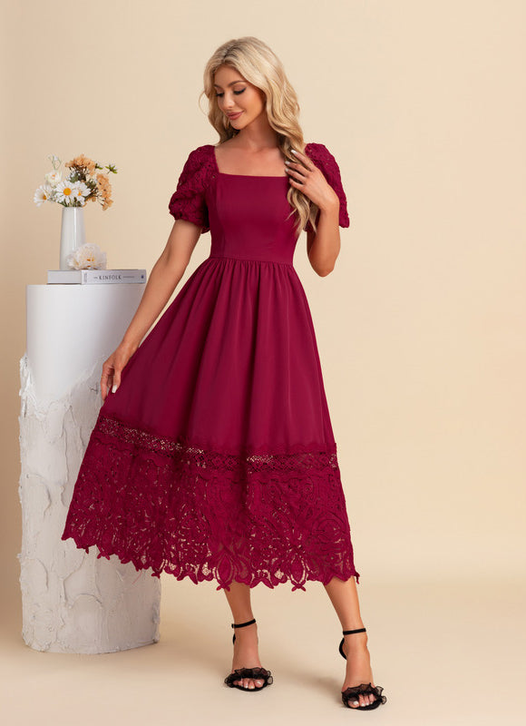 Robe Chic Bordeaux Romantique - gallery 4
