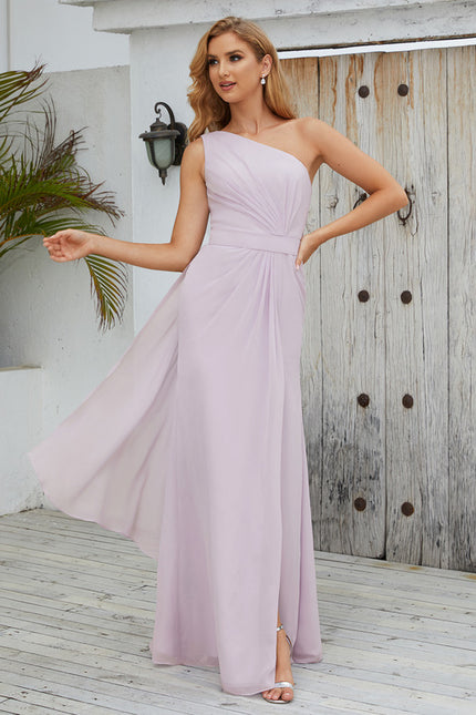 Robe Chic Asymétrique Beige - gallery 2
