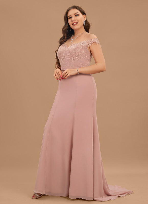 Robe De Soirée Chic Rose Poudrée - gallery 6