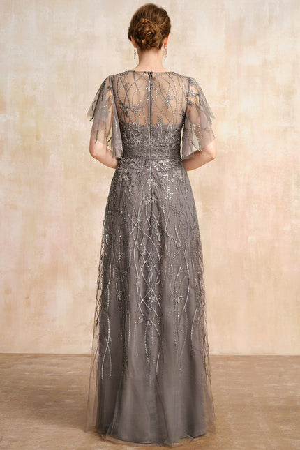 Robe Chic Grise Éthérée - gallery 5