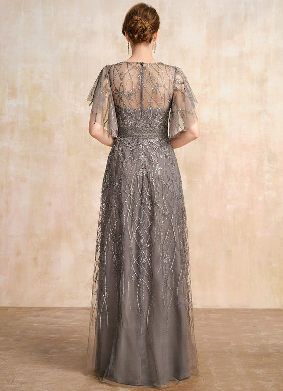 Robe Chic Grise Éthérée - gallery 5