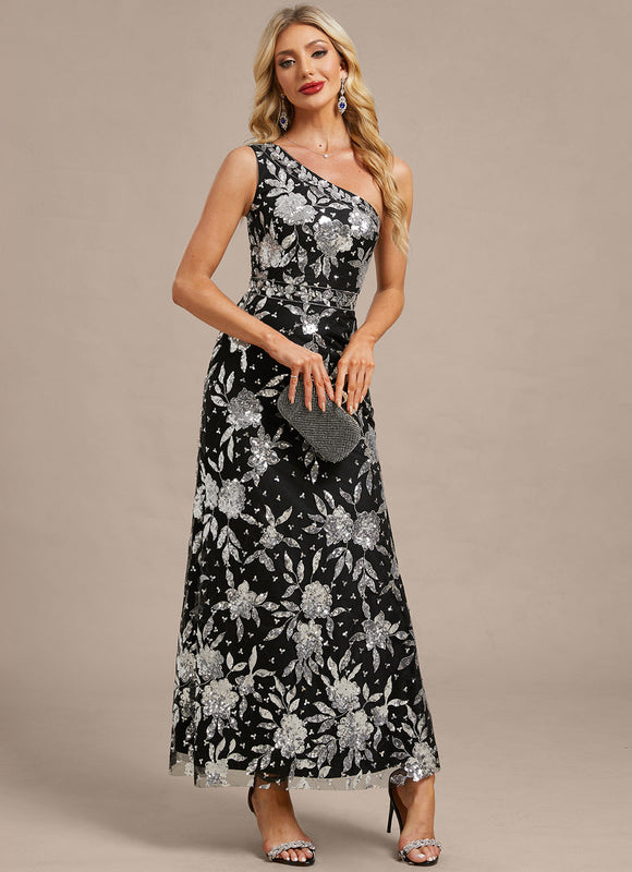 Robe Chic Asymétrique Noire - gallery 5