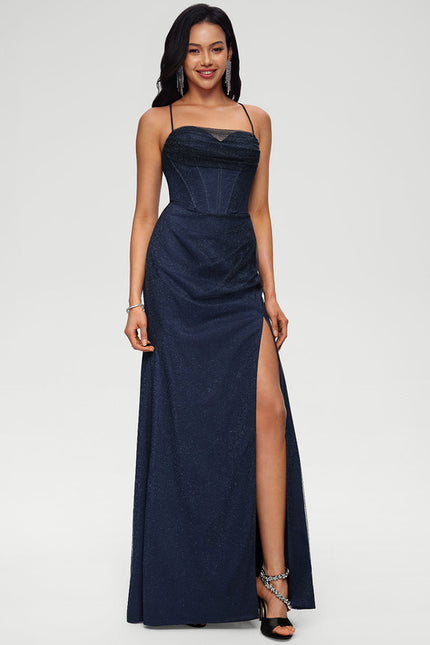 Robe Chic Bleu Nuit Scintillante - gallery 2