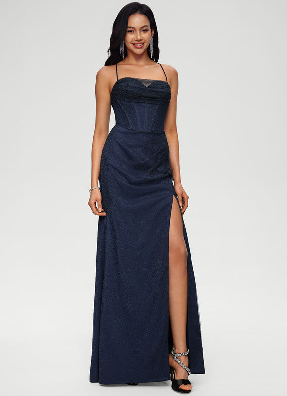 Robe Chic Bleu Nuit Scintillante - gallery 2