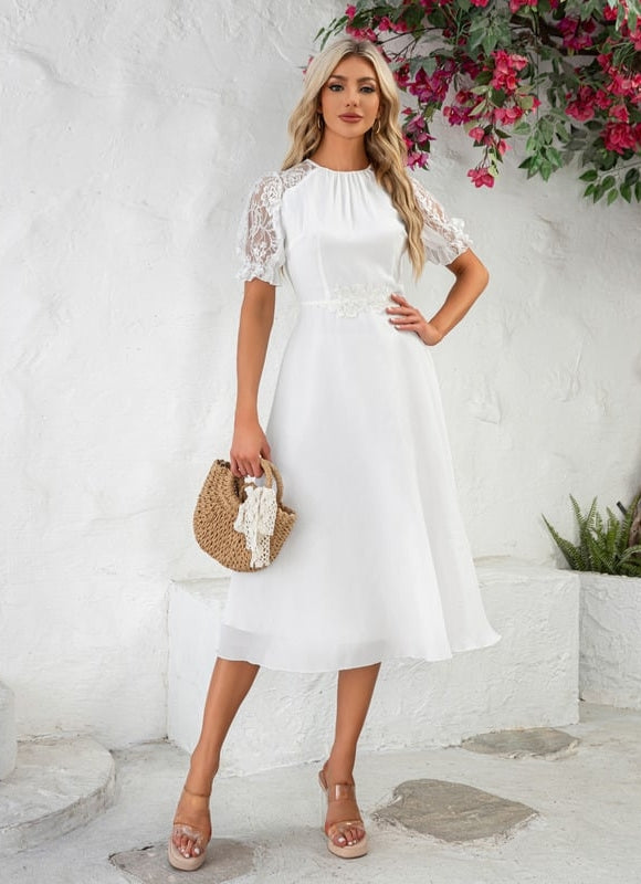 Robe Chic Éthérée Blanche - gallery 1