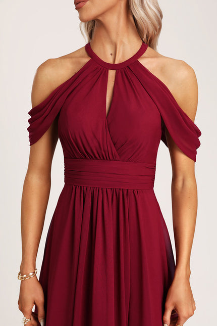 Robe Chic Bleu Drapé - gallery 3