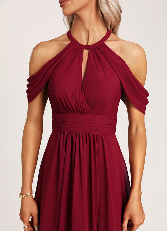 Robe Chic Bleu Drapé - gallery 3