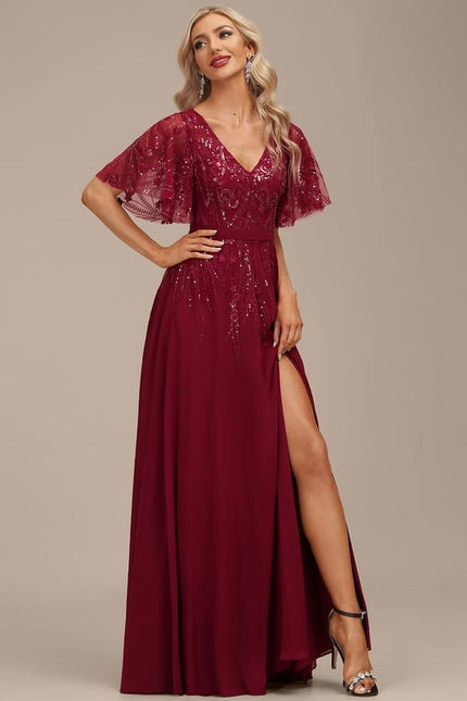 Robe Chic Longue Émeraude Élégante - gallery 5