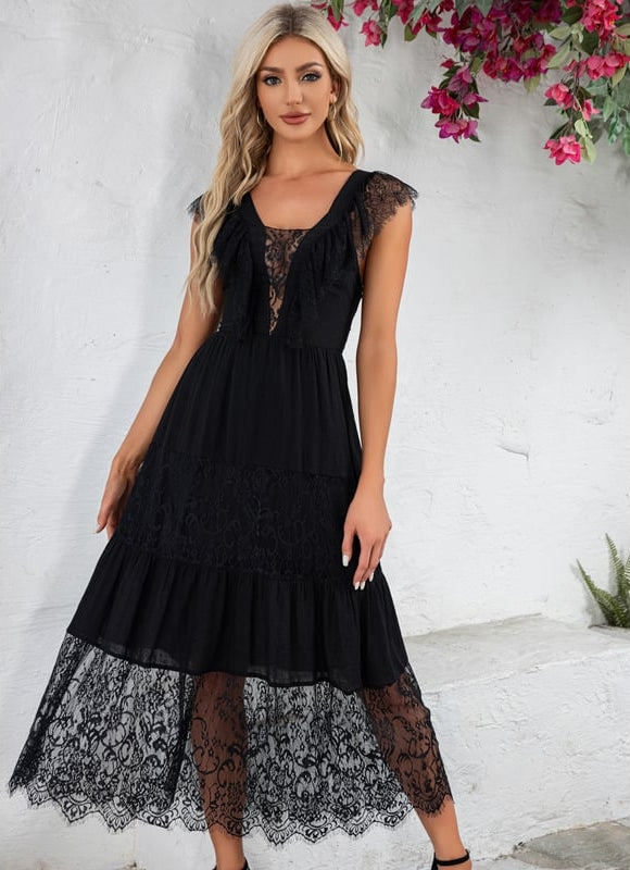 Robe Chic Noire Dentelle